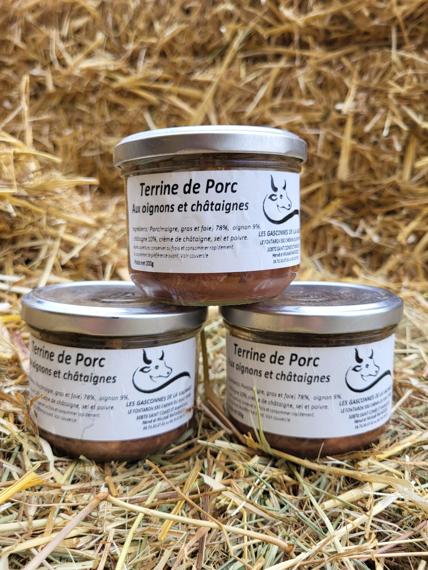 Terrine de porc aux oignons et châtaignes